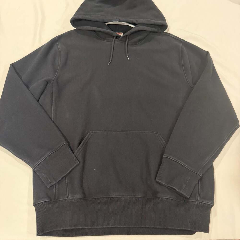 J.Crew Men's Black Re-Imagined Pullover Hoodie